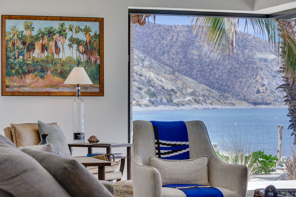 Living room with ocean views